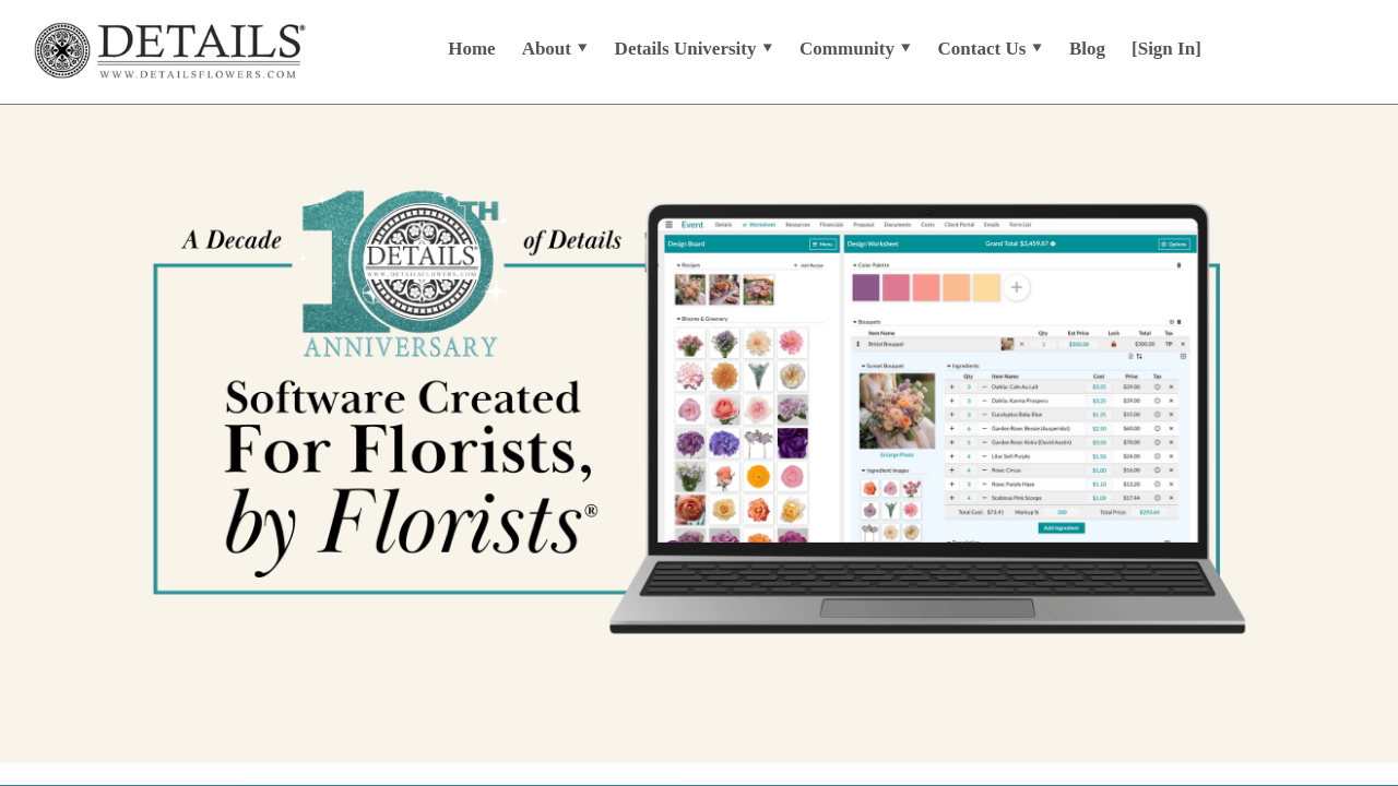 Details Flowers Software